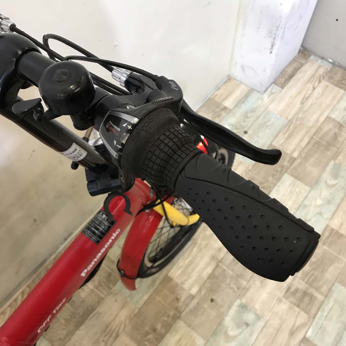 【中古レンタル】【A】折りたたみ パナソニック オフタイム レッド × イエロー 前18×後20インチ KX113【神戸在庫】