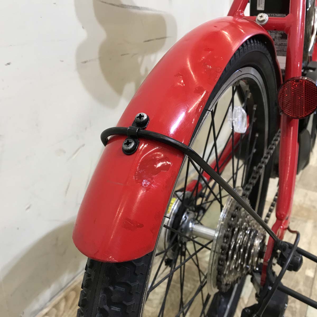 【中古レンタル】【A】折りたたみ パナソニック オフタイム レッド × イエロー 前18×後20インチ KX113【神戸在庫】