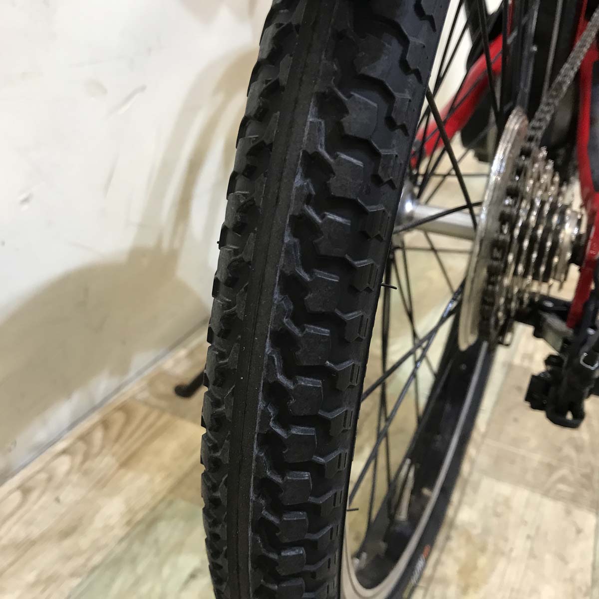 【中古レンタル】【A】折りたたみ パナソニック オフタイム レッド × イエロー 前18×後20インチ KX113【神戸在庫】