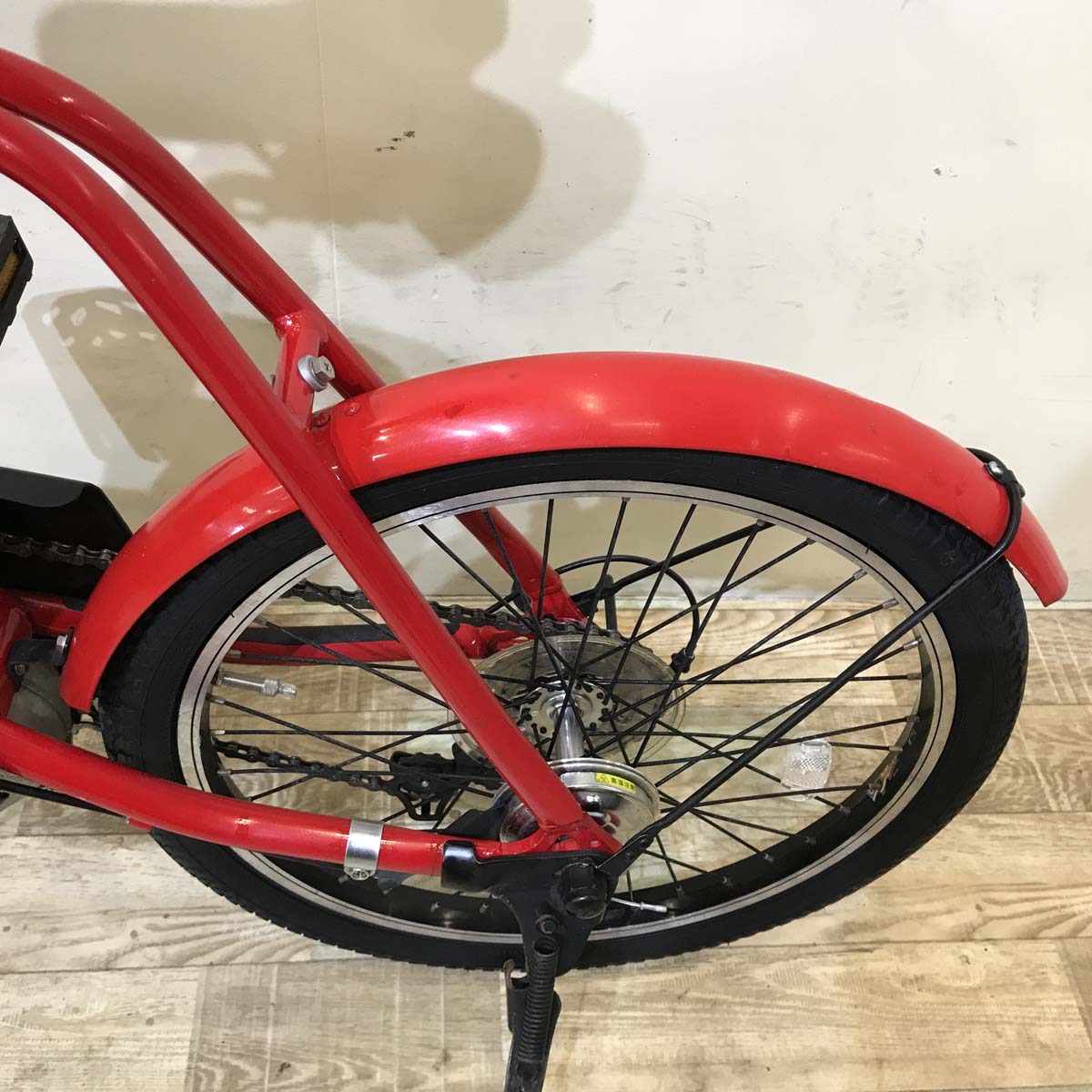 【中古レンタル】【A】折りたたみ パナソニック オフタイム レッド × イエロー 前18×後20インチ KX113【神戸在庫】