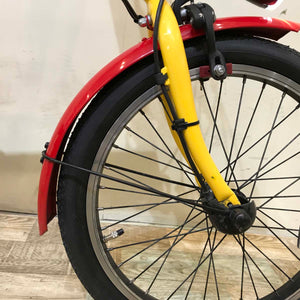 【神戸店限定】【中古レンタル】【A】折りたたみ電動自転車  パナソニック オフタイム レッド×イエロー KT127