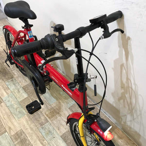 【神戸店限定】【中古レンタル】【A】折りたたみ電動自転車  パナソニック オフタイム レッド×イエロー KT127