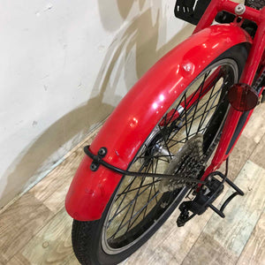 【神戸店限定】【中古レンタル】【A】折りたたみ電動自転車  パナソニック オフタイム レッド×イエロー KT127