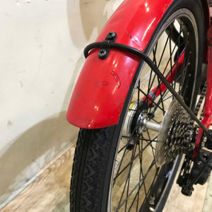 【神戸店限定】【中古レンタル】【A】折りたたみ電動自転車  パナソニック オフタイム レッド×イエロー KT127