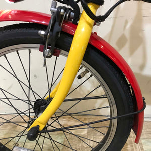 【神戸店限定】【中古レンタル】【A】折りたたみ電動自転車  パナソニック オフタイム レッド×イエロー KT127