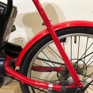 【神戸店限定】【中古レンタル】【A】折りたたみ電動自転車  パナソニック オフタイム レッド×イエロー KT127