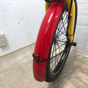 【中古レンタル/ 高年式中古車】【A】電動折りたたみ自転車  パナソニック オフタイム レッド×イエロー YN058【横浜在庫】