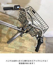 【神戸店限定！】【中古レンタル/高年式車体】業務用モデル パナソニック パートナー・S シルバー 26インチ KN114 電動自転車