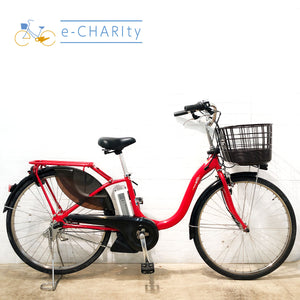 【中古レンタル/高年式車体】【B】ヤマハ PAS With 2022年 26インチ レッド YQ065 電動自転車【横浜在庫】