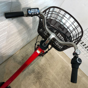 【中古レンタル/高年式車体】【B】ヤマハ PAS With 2022年 26インチ レッド YQ065 電動自転車【横浜在庫】